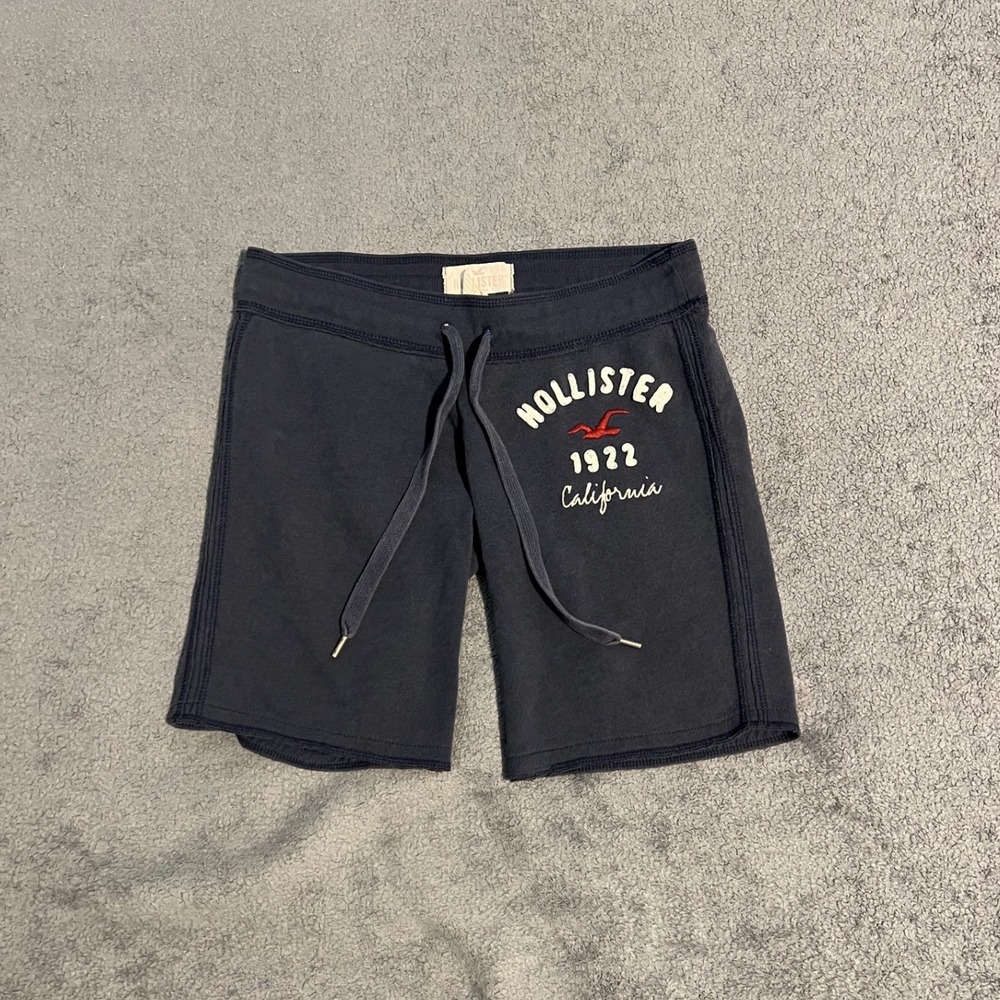 Vintage Hollister California 1922 Navy Blue Fleece Sweat Shorts Women XS
